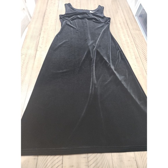 Coldwater Creek Dress 10P Black Velvet Elegant Whimsigoth Dark Romantic Witchy - Picture 11 of 13